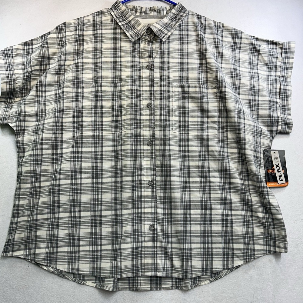 Ridge cut Toughwear Women's 2X Button Up Top